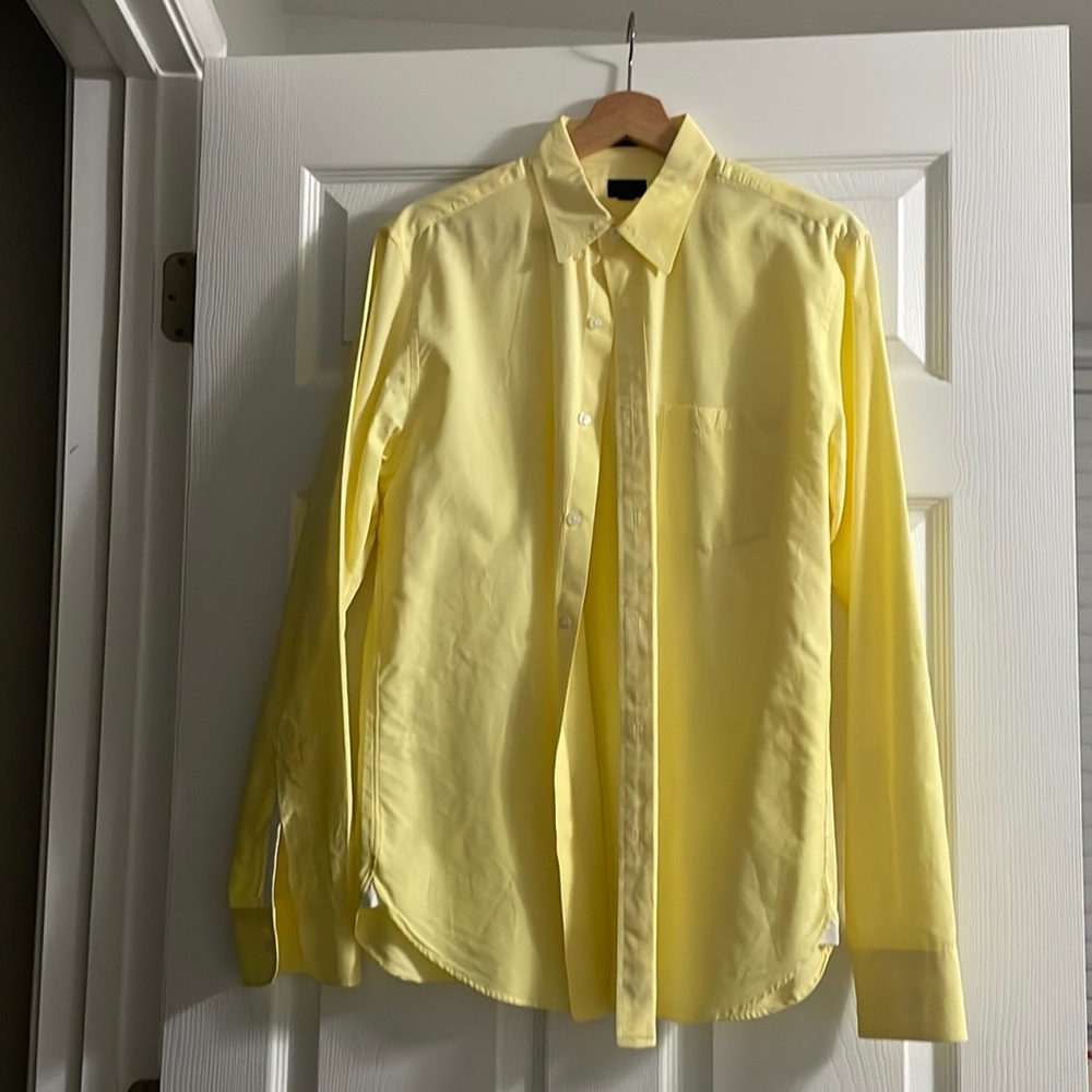 Yellow j crew button up